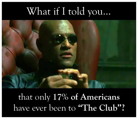 Matrix Morpheus meme: 17% of Americans have been to The Club
