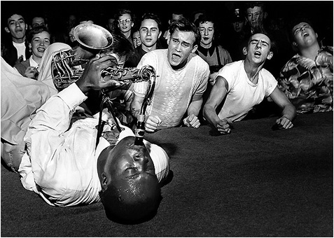 Big Jay McNeely in 1951; iconic Jump Blues photo